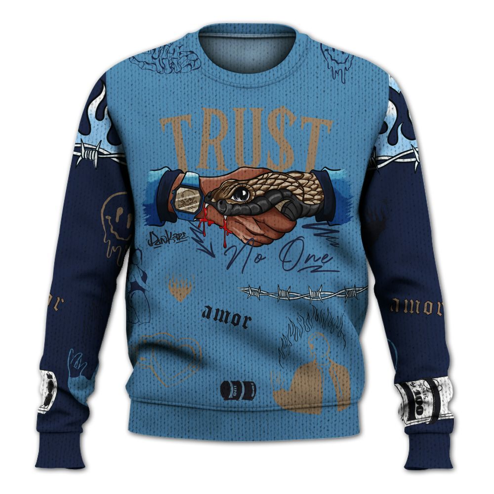 Knitted Sweater To Match Air Force 1 Stash - Snake Trust No One