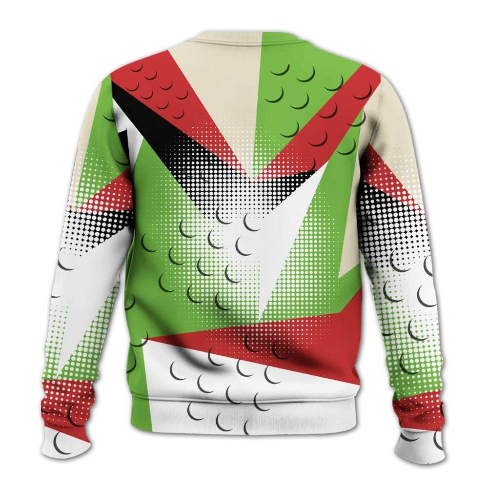 Sweatshirt To Match Air Max Waffle SP Action Green - Poly Custom Name Number 23 5s All Over Print