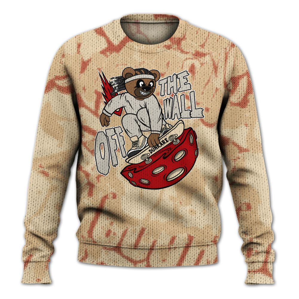 Knitted Sweater To Match Dunk Low Strawberry Waffle - Quirky Bear Street