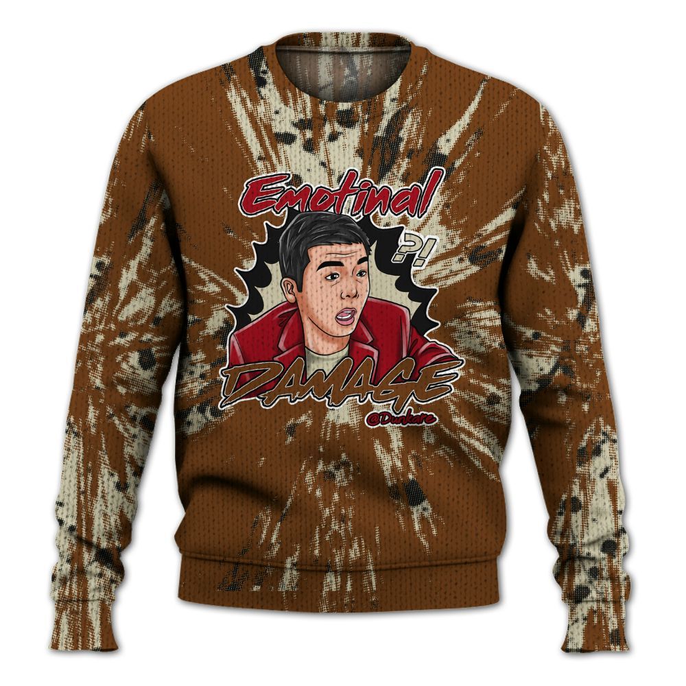 Knitted Sweater To Match Archaeo Brown 5s - Damaged Meme Shirt Unisex Outfit