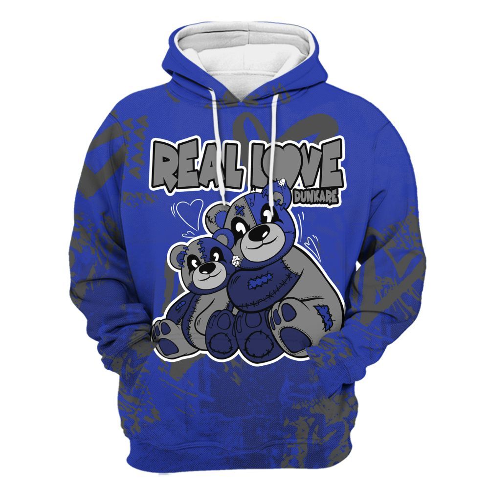 Hoodie To Match Air Max Plus Black Racer Blue - Sincere Fondness Bear All Over Print