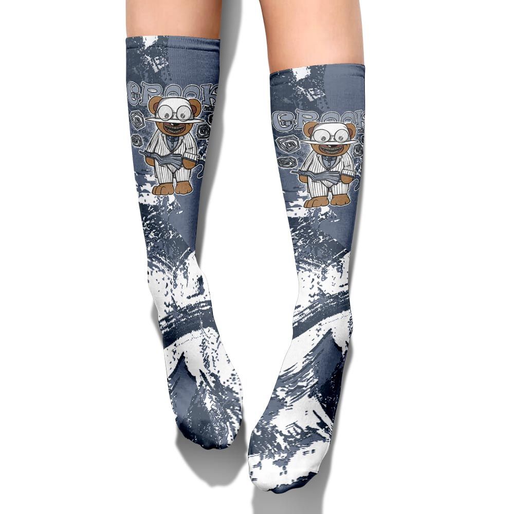 Sock To Match Low Diffused Blue 11s - Swindler Bear Circle Slpash