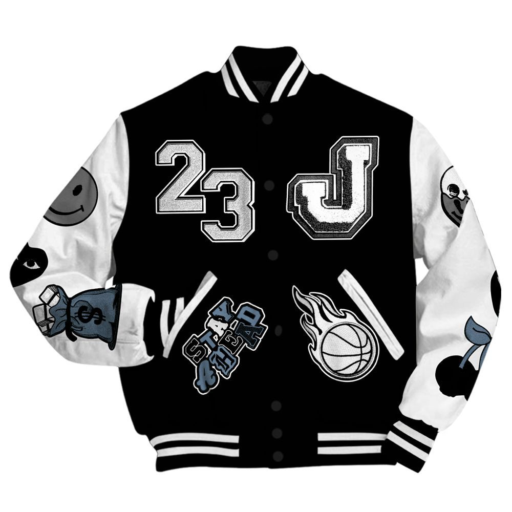 Varsity Jacket To Match Black Chrome 6s - Hustles Money Number 23 All Over Print