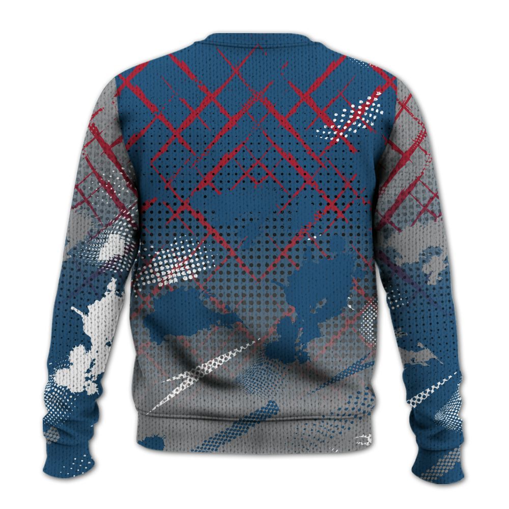 Knitted Sweater To Match Rare Air 3s - Halftone Stand Business Dripping