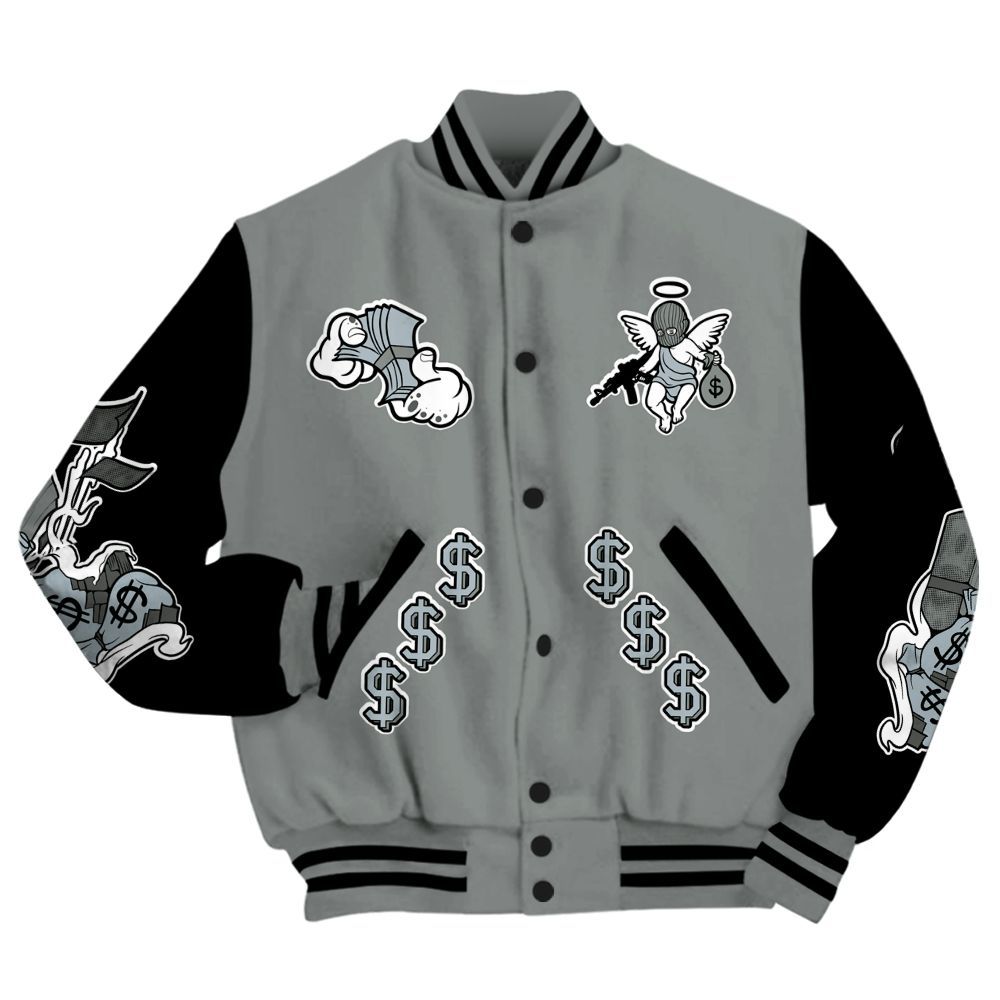 Varsity Jacket To Match Retro Georgetown 6s - Ones Move In Silence Graphic All Over Print