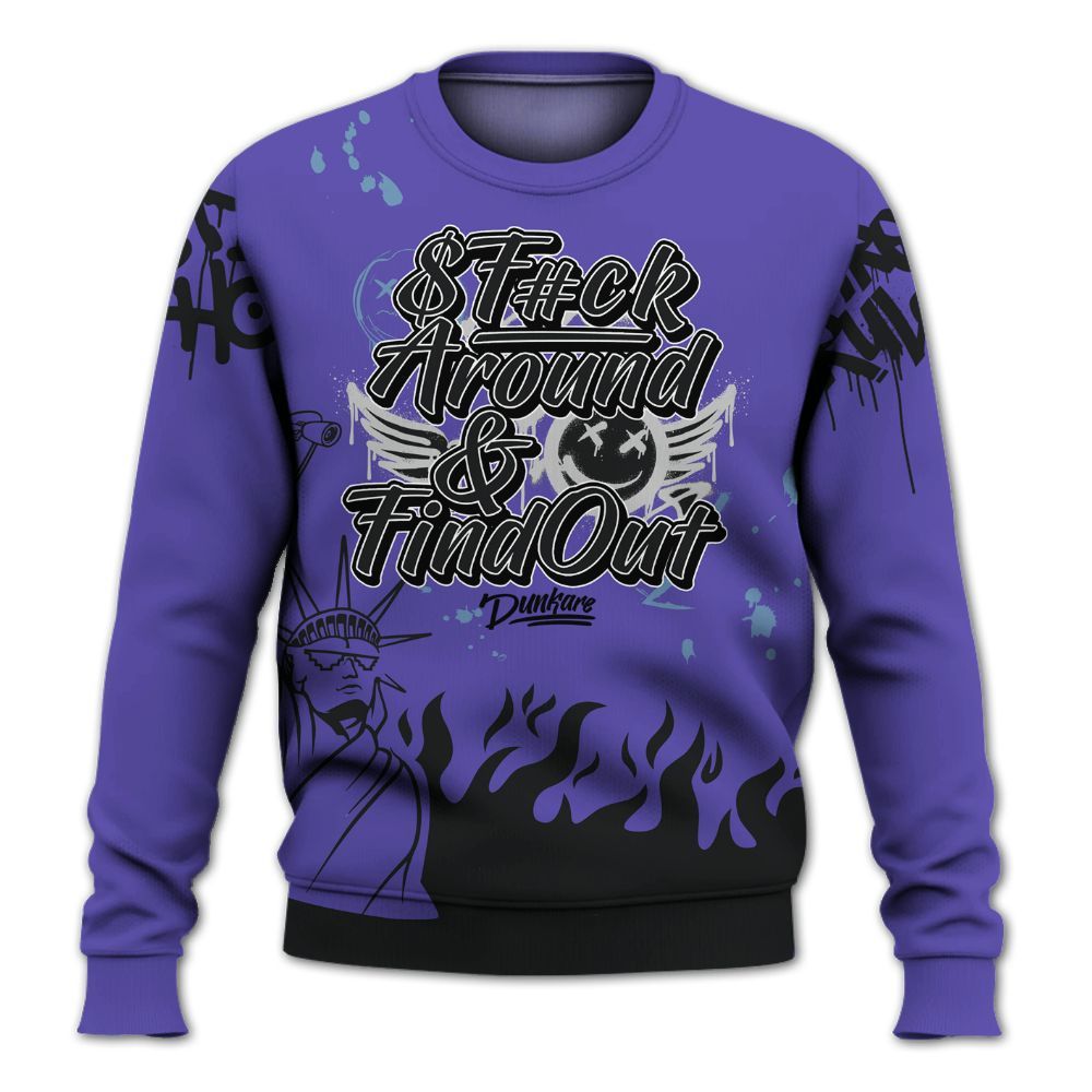 Sweatshirt To Match Retro Concord 5s - Graphic Fck Around Find Out All Over Print