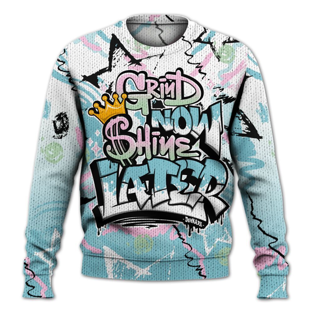 Knitted Sweater To Match SB Dunk Low Visty - Grind Shine Later Drip