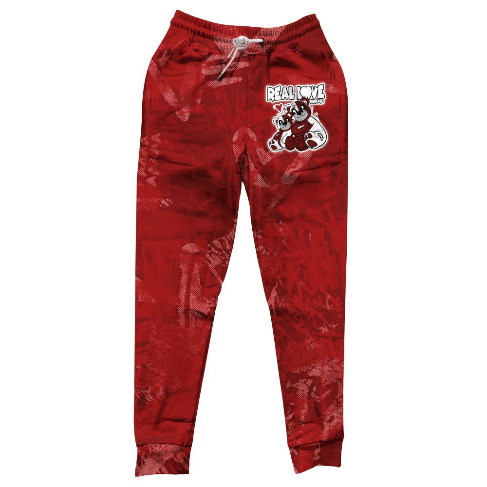 Sweatpant To Match Red Taxi 12s - Sincere Fondness Bear All Over Print