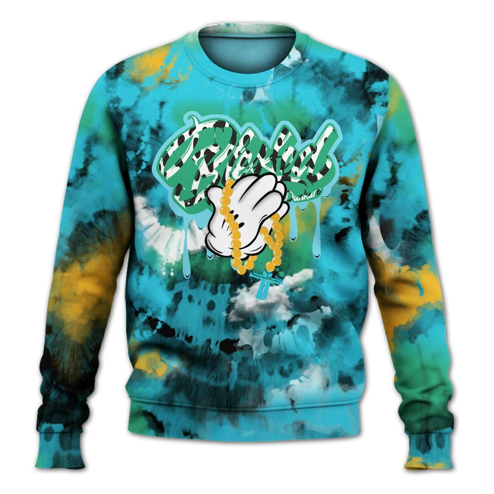 Sweatshirt To Match Dunk Chunky Dunky - God Blessed Tie Dye All Over Print