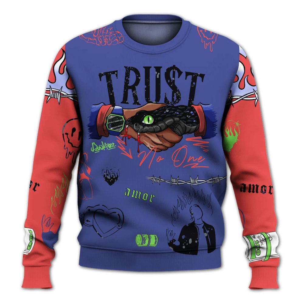 Sweatshirt To Match KD 4 Nerf - Snake Trust No One All Over Print