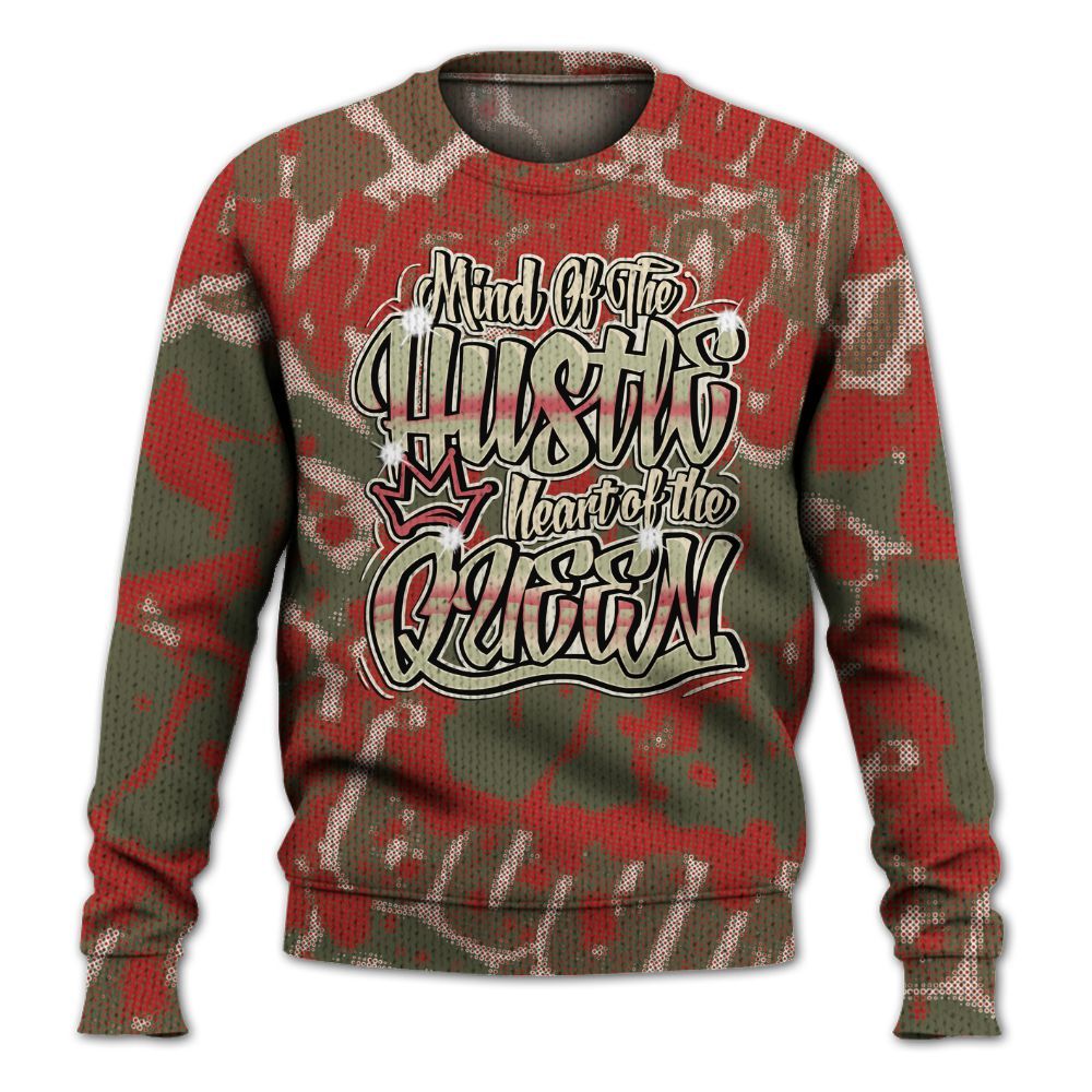 Knitted Sweater To Match Low OG Medium Olive 1s - Hustles Heart Queens Street