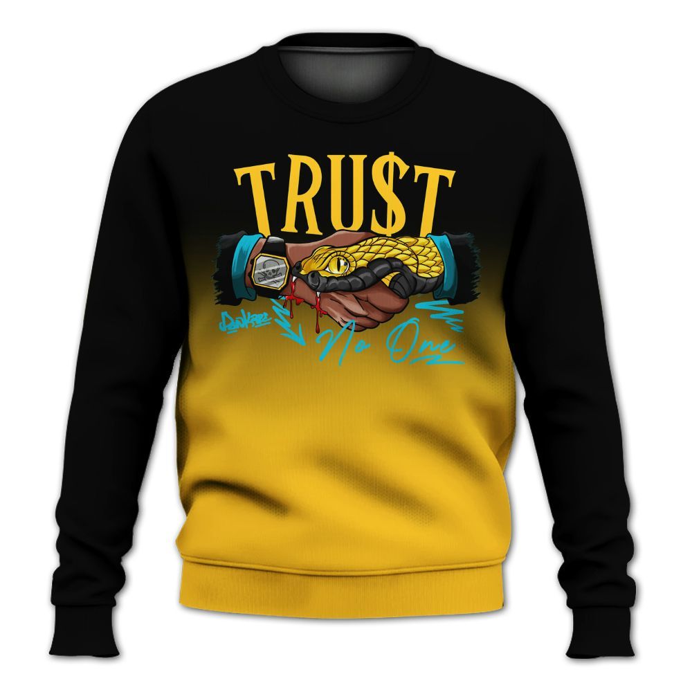 Sweatshirt To Match Retro Aqua 5s - Snake Trust No One Drip All Over Print