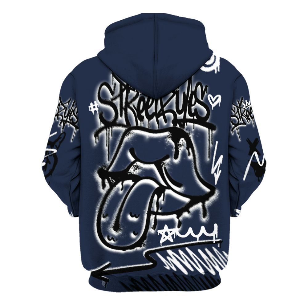 Hoodie To Match Dunk Low White Midnight Navy - Break Rules Streetwear All Over Print