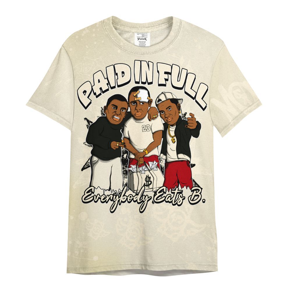 Shirt To Match Retro Low OG Nitro 1s - Everybody Paid In Full Crayon All Over Print