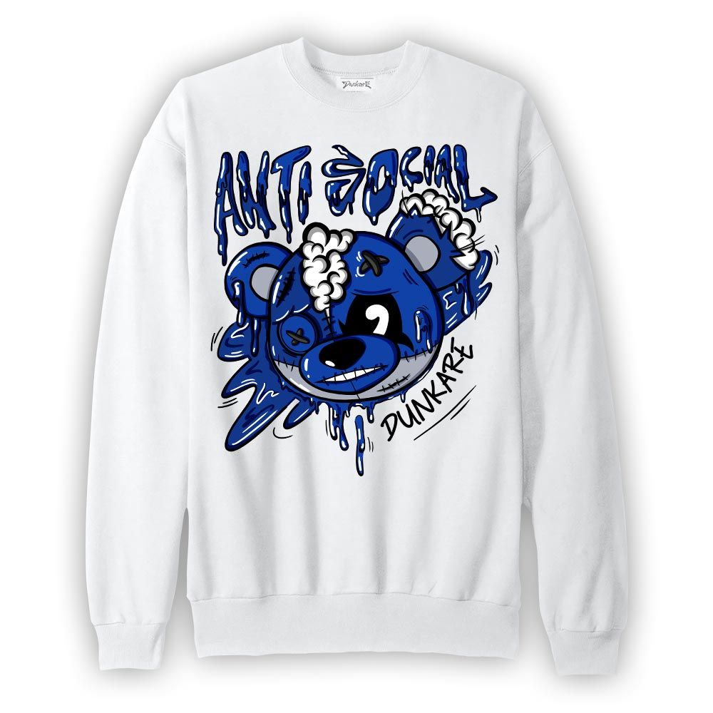 Sweatshirt To match Air Foamposite One Royal Sweatshirt - Hate Social Bear Graphic