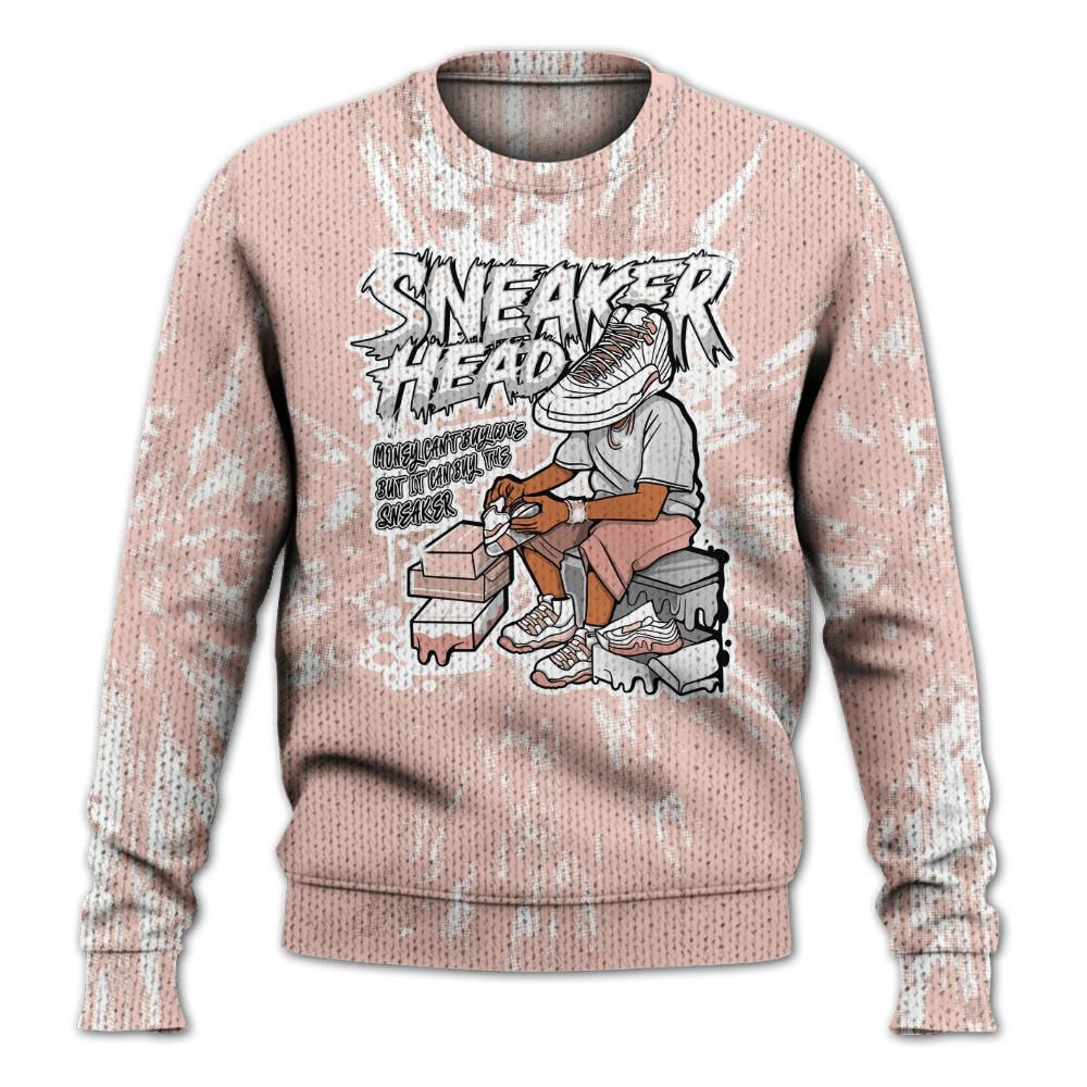 Knitted Sweater To Match Low Legend Pink 11s - Sneakers Headache Graphic Luxury