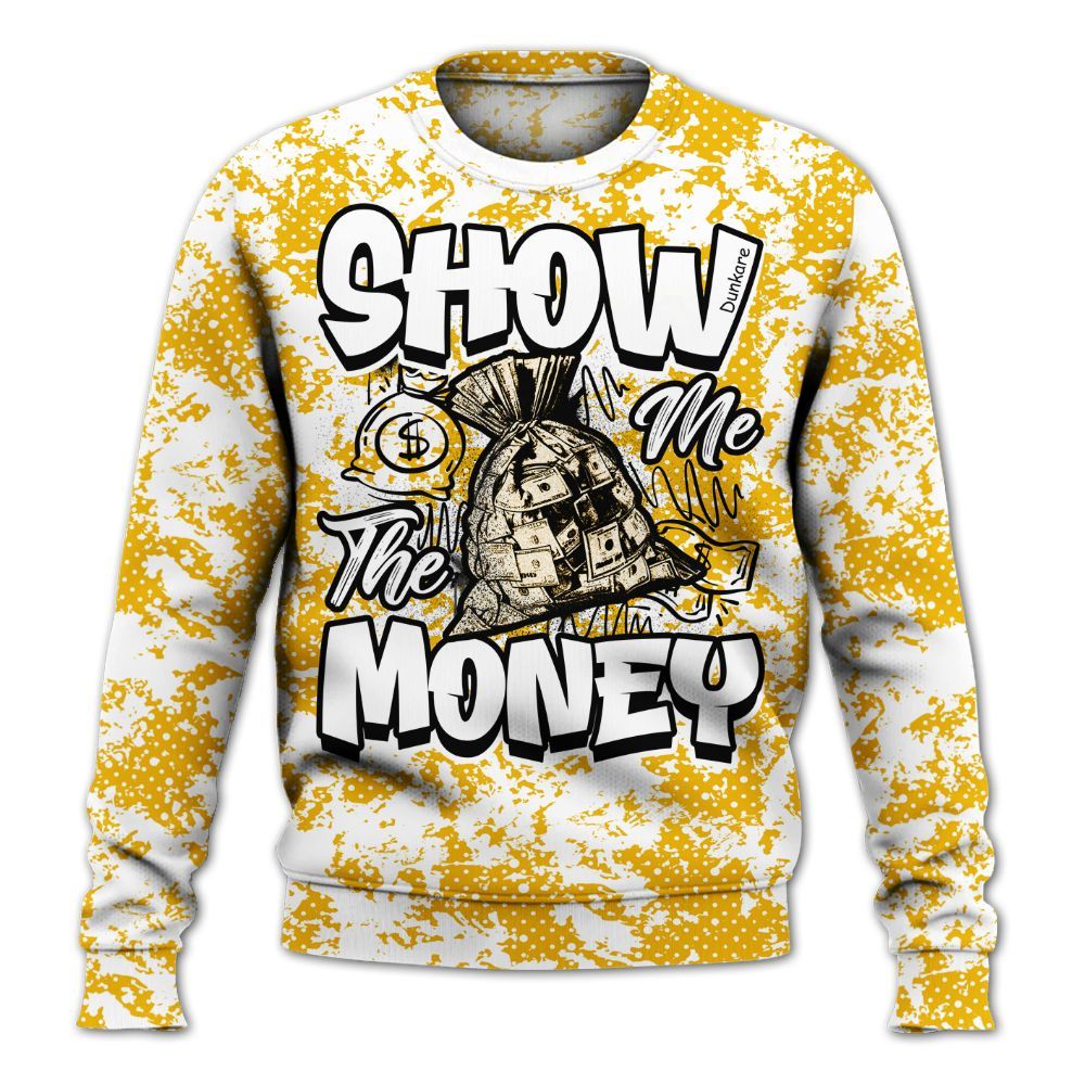 Sweatshirt To Match Del Sol 13s - Show Me The Money Retro All Over Print