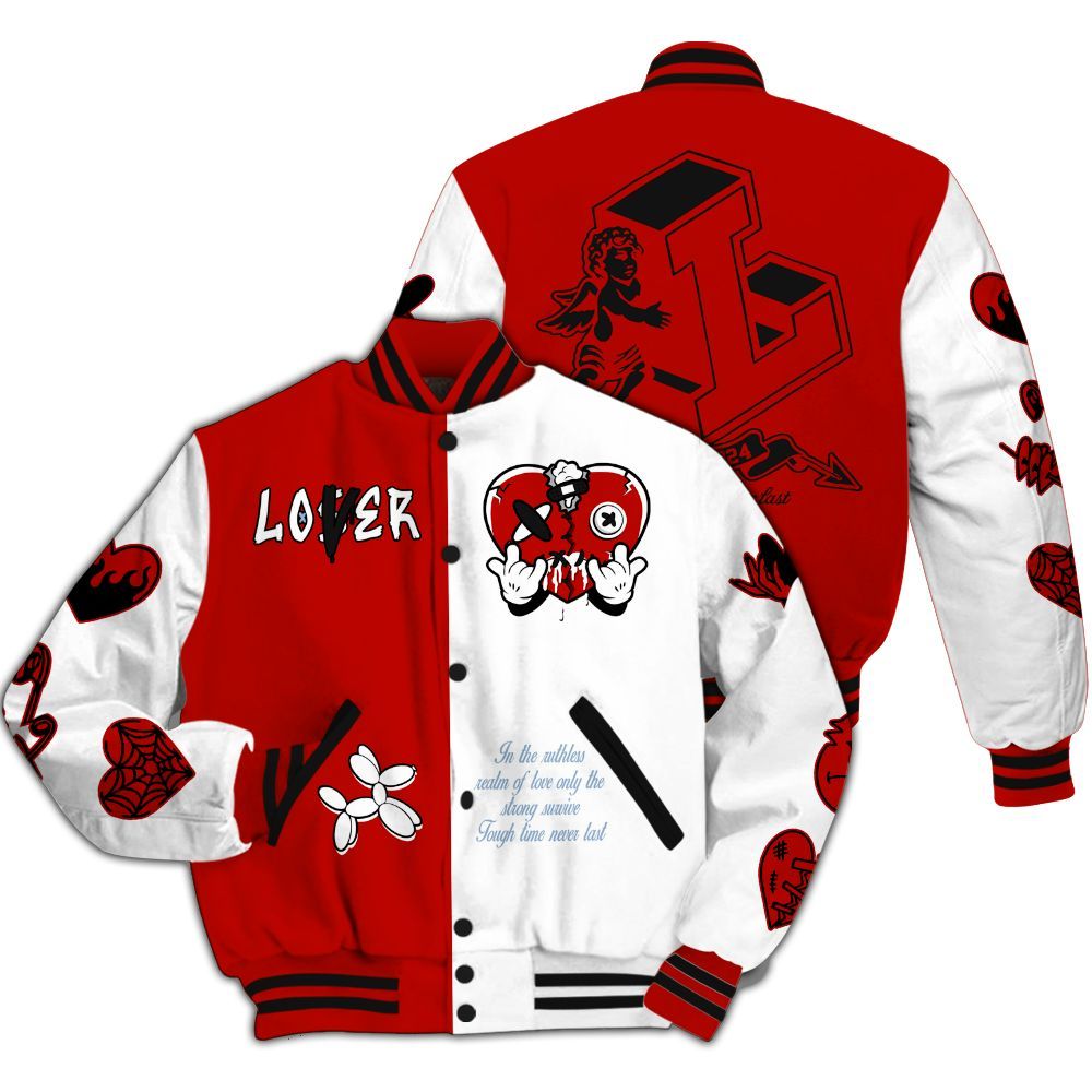 Varsity Jacket To Match Retro Fire Red 6s, Loser Lover Heartbreak All Over Print