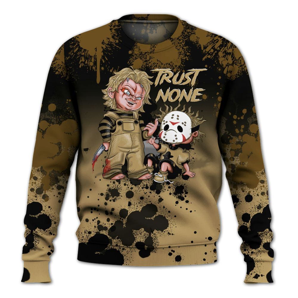 Sweatshirt To Match Black LD 1000 - Trust No One Scary All Over Print