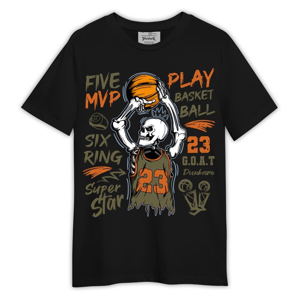 Shirt To Match Olive 5s - 23 G.O.A.T Skeleton Shirt Outfit