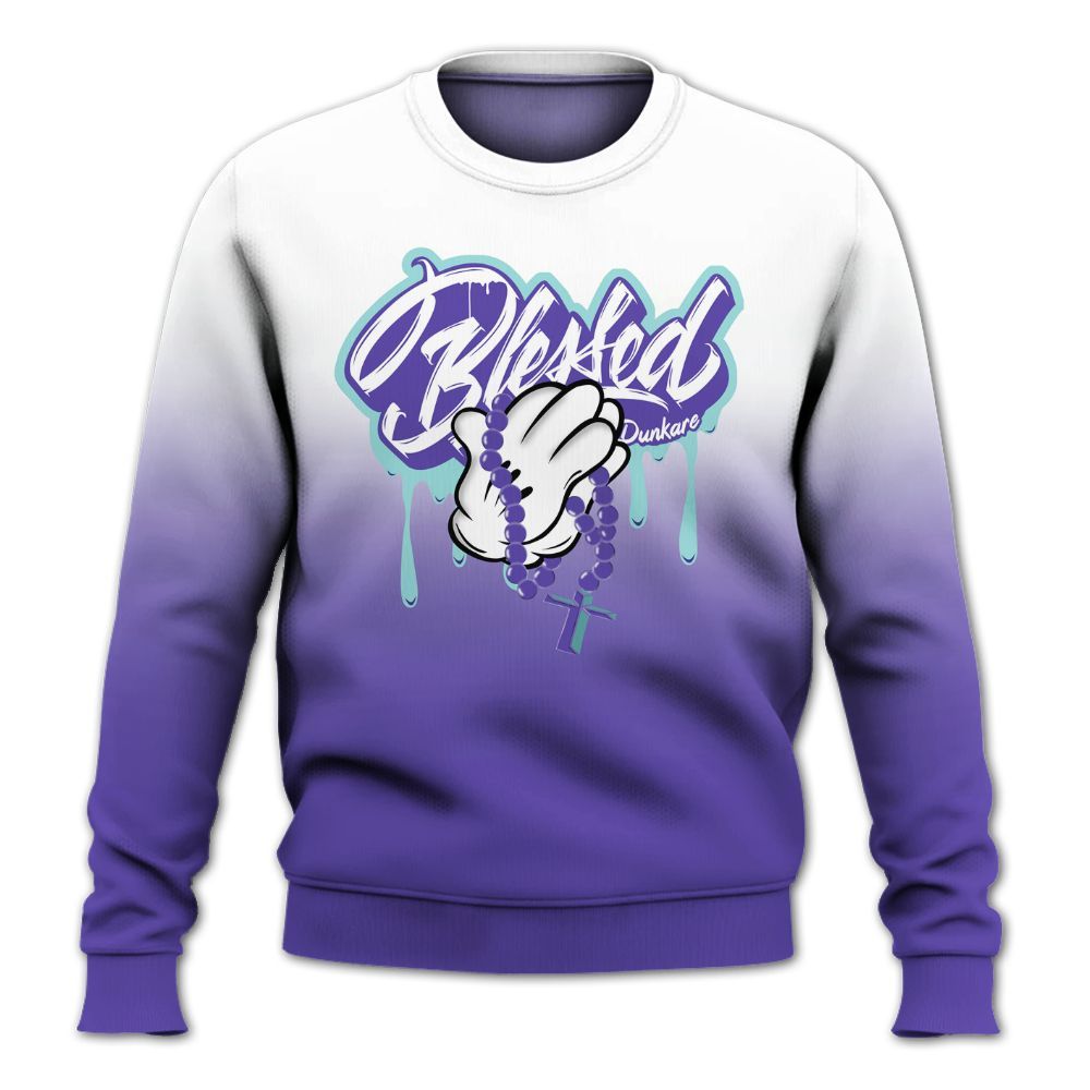 Sweatshirt To Match Low Hornets 1s - God Blessed Drip All Over Print