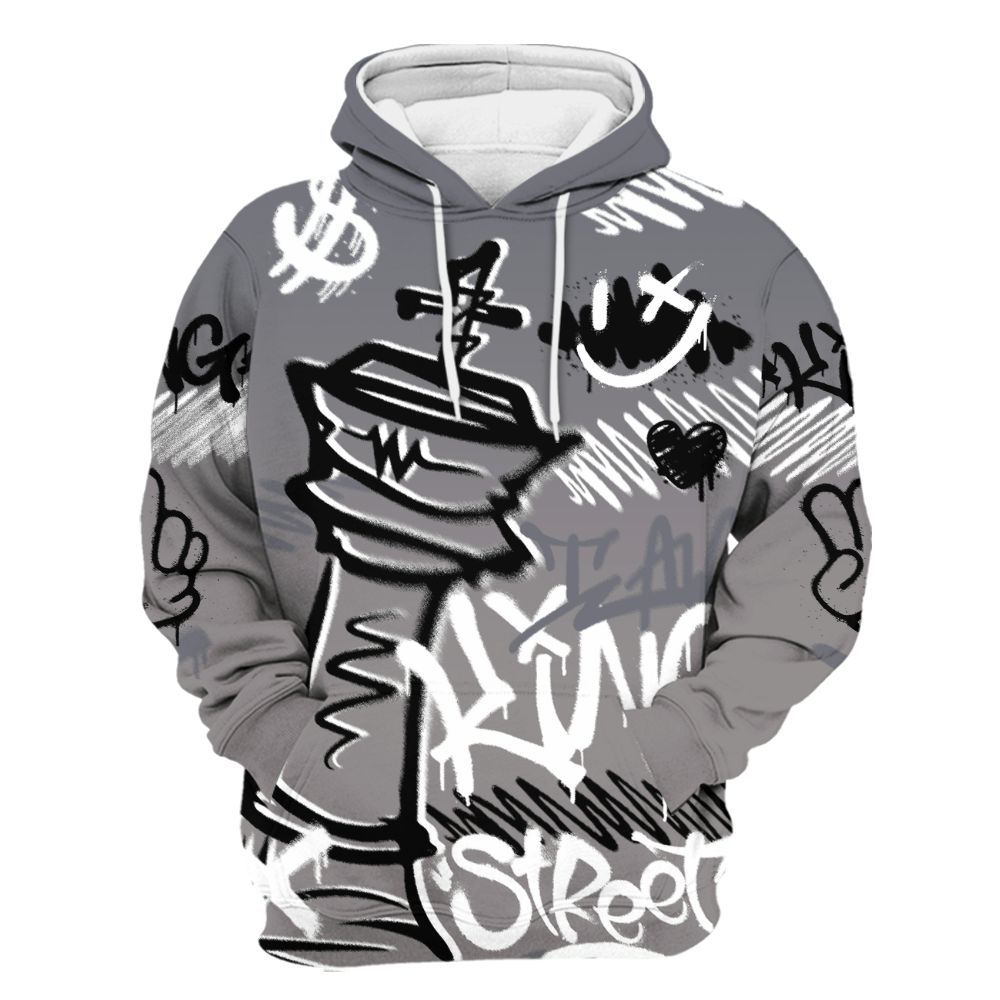Hoodie To Match Cool Grey 11s - Street King Chess Streetwear All Over Print