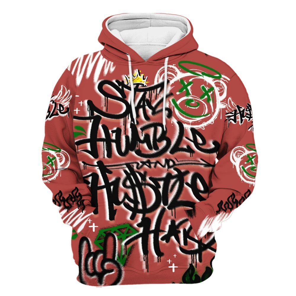 Hoodie To Match Dune Red 13s - Humble Drip Streetwear Graffity All Over Print
