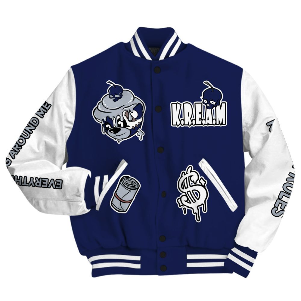 Varsity Jacket To Match Midnight Navy 11s - Loot Bear All Over Print