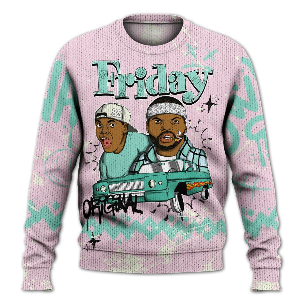 Knitted Sweater To Match Retro Easter 5s - Friday Sneaker Crayon