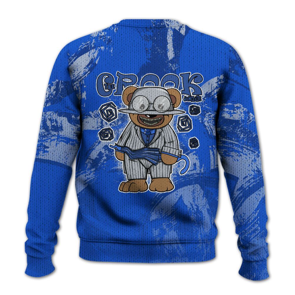 Knitted Sweater To Match Air Foamposite One Royal - Swindler Bear Circle Slpash