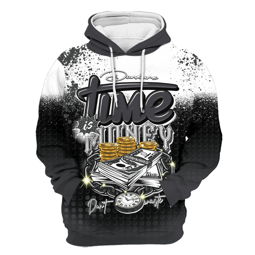 Hoodie To Match Fear 4s - Halftone Time Is Money All Over Print