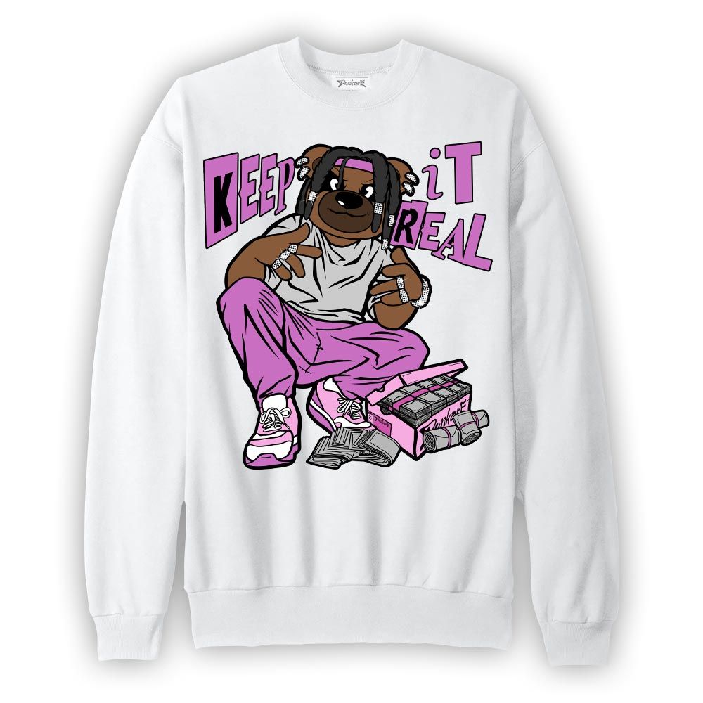 Sweatshirt To match Hyper Violet 4s Sweatshirt - Keep_in Auth Bear Graphic