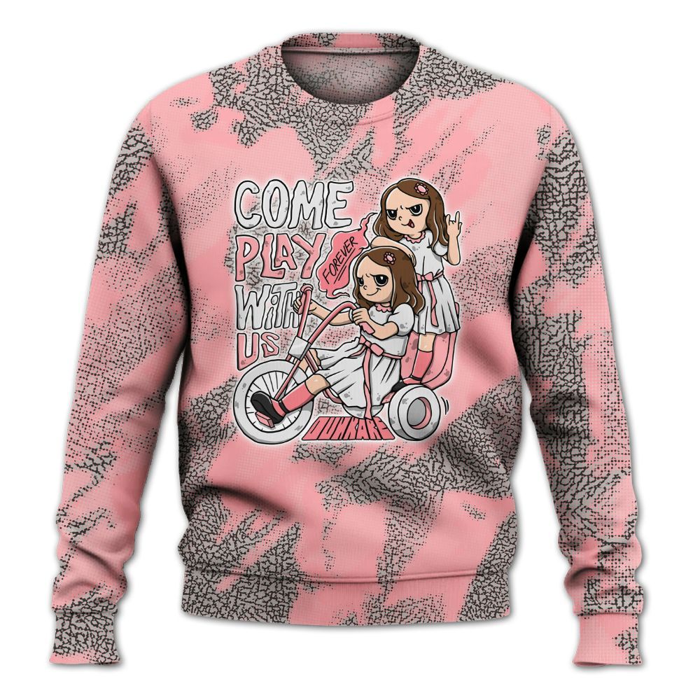 Sweatshirt To Match Retro Wings 3s - Come Hangout Halloween Abstract Halftone All Over Print