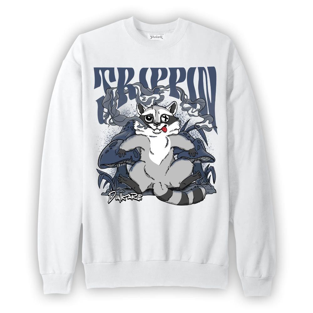 Sweatshirt To match Low Diffused Blue 11s Sweatshirt - Trippin Raccoon Graphic 1405 DNY
