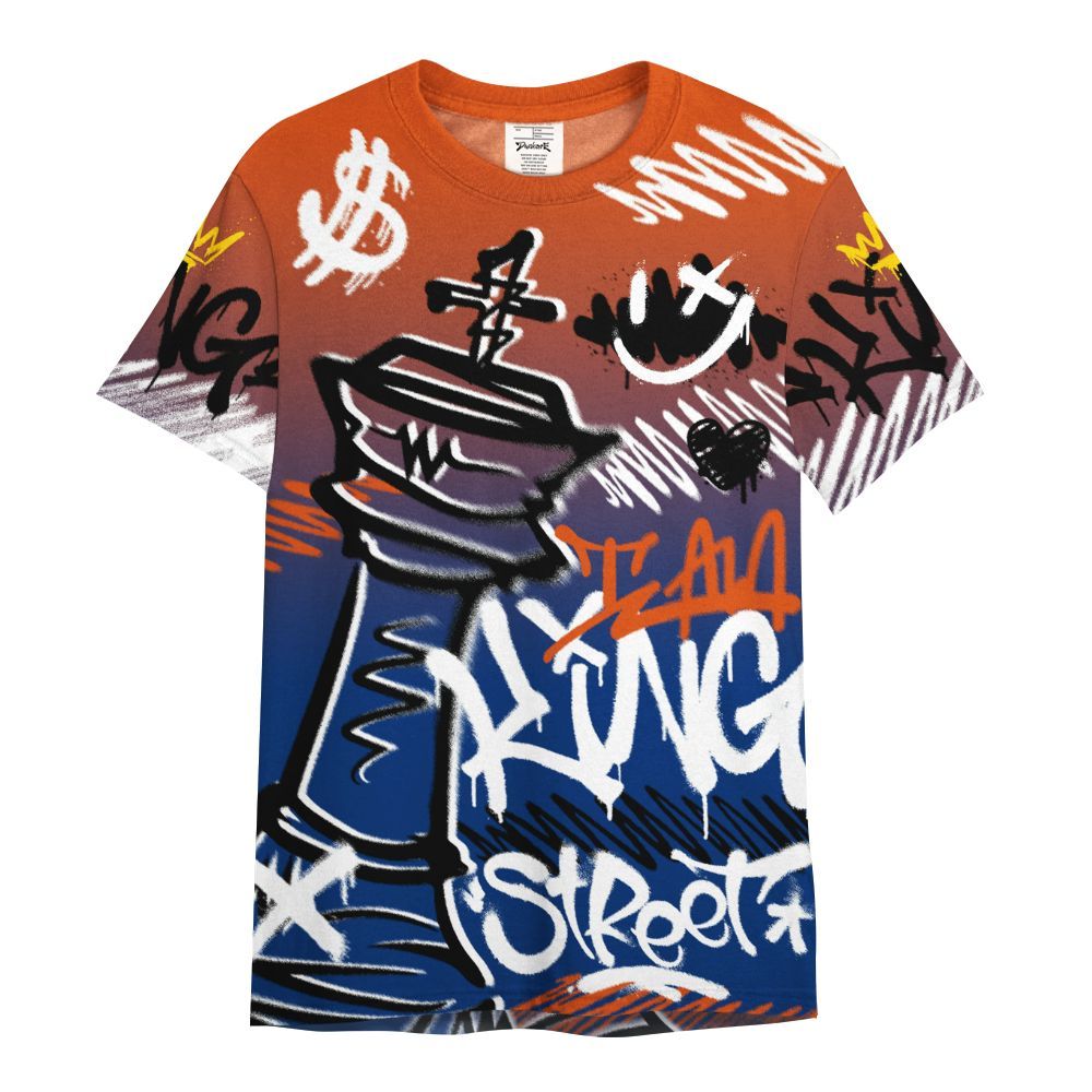 Shirt To Match Mid Knicks 1s - Street King Chess Streetwear All Over Print