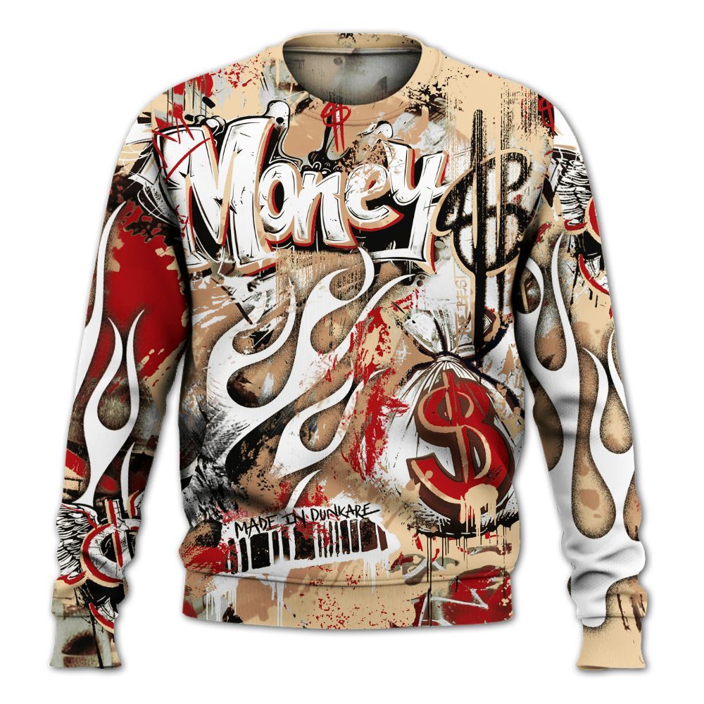 Sweatshirt To Match Dunk Low Strawberry Waffle - The Best Money All Over Print