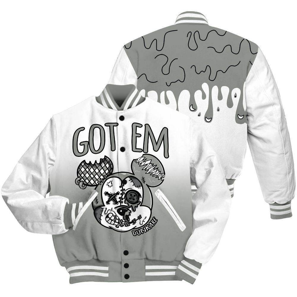 Varsity Jacket To Match Paris Cement Grey 4s Shirt, Got Em Dripping All Over Print