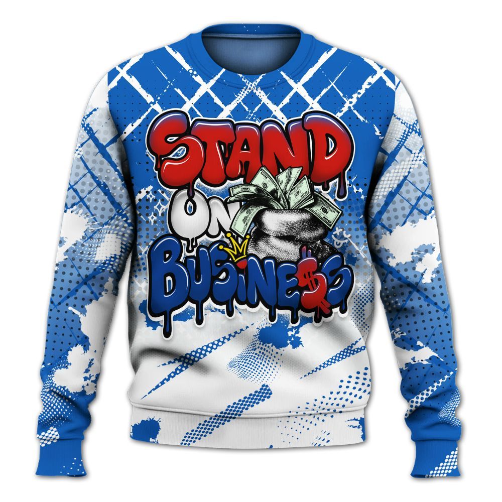 Sweatshirt To Match Kobe 6 Game Royal - Halftone Stand Business Dripping All Over Print