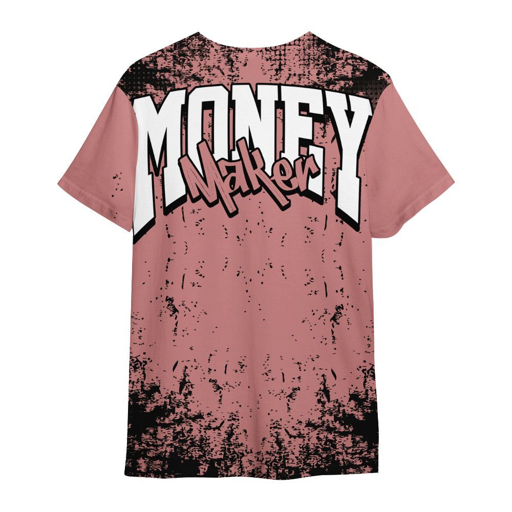 Shirt To Match Low OG Rust Pink 1s - Move In Silence Money Street Retro All Over Print