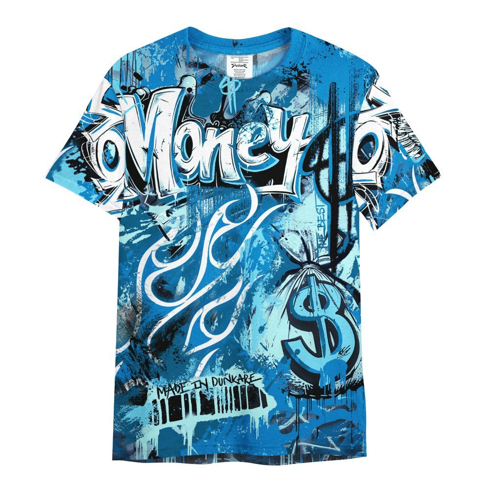 Shirt To Match Industrial Blue 4s - The Best Money Military Blue 4s All Over Print