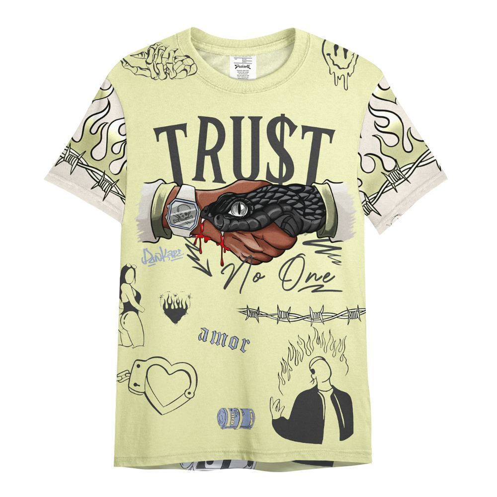 Shirt To Match Luminous Green 5s - Snake Trust No One All Over Print