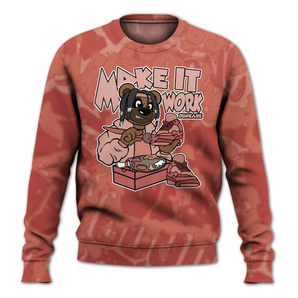 Sweatshirt To Match Dune Red 13s - Pull It Off Bear Street All Over Print