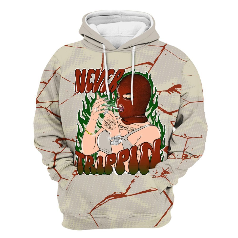 Hoodie To Match El Grito 5s - Ne'er Trippin' Unique Crack All Over Print