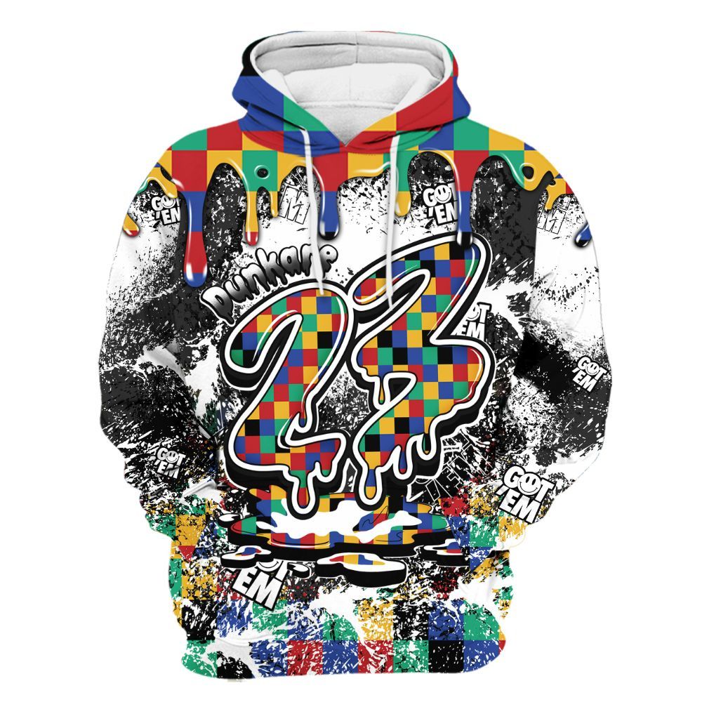 Hoodie To Match Air Rainbow Weave - Dripping 23 Drip All Over Print