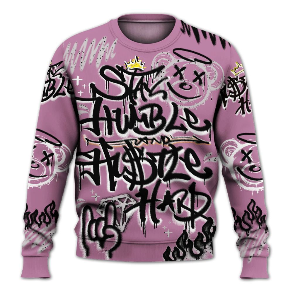 Sweatshirt To Match Neutral Grey Black White Orchid 4s - Humble Drip Streetwear Graffity All Over Print