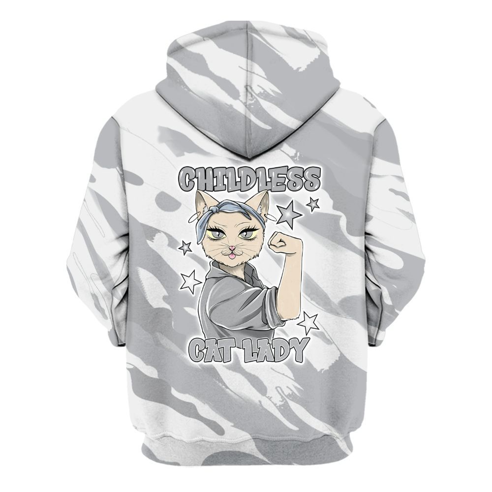Hoodie To Match Low OG Wolf Grey 1s - Childless Kat Lady All Over Print