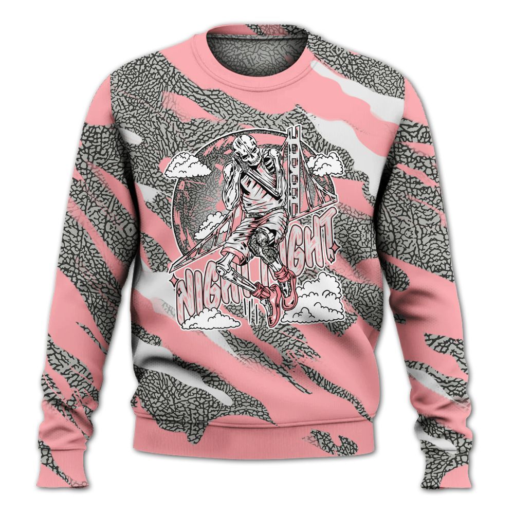 Sweatshirt To Match Retro Wings 3s - Seeya Skeleton Colored All Over Print