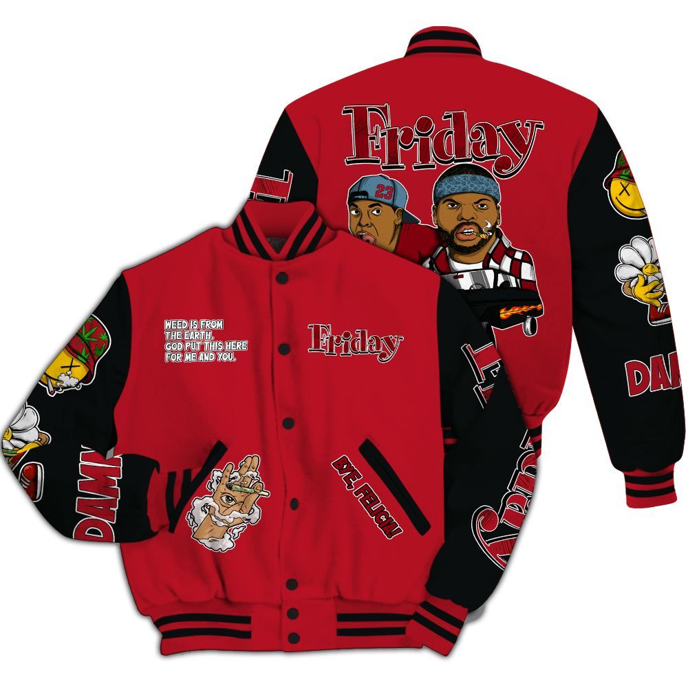 Varsity Jacket To Match Retro Raging Bull 5s - Friday Sneaker Stress Style Cm4 All Over Print
