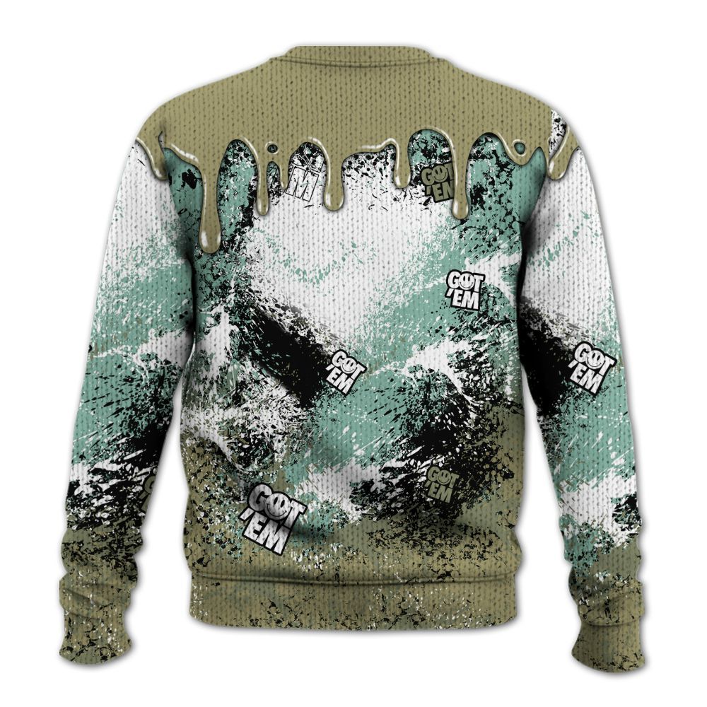 Knitted Sweater To Match Dunk Low Suede Olive Aura - Dripping 23 Drip