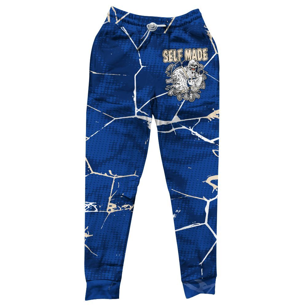Sweatpant To Match Low Game Royal 1s - Self Make Skeleton Crack All Over Print